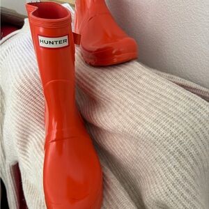 Hunter Bright Orange Waterproof Boots